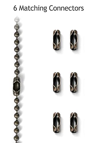 Pull Chain Extension For Ceiling Fans And Light Fixture, 59 Inch Long With 6 Matching Connectors (Bronze)