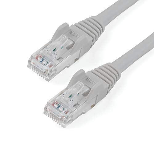Startech.Com 1Ft Cat6 Ethernet Cable   Gray Cat 6 Gigabit Ethernet Wire  650Mhz 100W Poe Rj45 Utp Network/Patch Cord Snagless W/