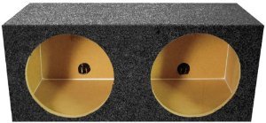 Qpower Qmpsq12Ebl Qbomb Dual 12 Sealed Heavy Duty Empty Woofer Box   1 Mdf