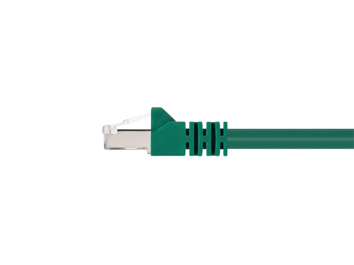 Monoprice Cat6A 10Ft Green Patch Cable Double Shielded (S/Ftp) 26Awg 10G Pure Bare Copper Snagless Rj45 Fullboot Series Ethernet