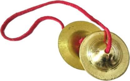 Best Brother Brass Manjeera Traditional Instrument Indian Music Hand Cymbal (3 Inches, Pair) B.B