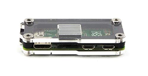 Zebra Zero Heatsink Case In Black Ice For Raspberry Pi Zero 1.3 & Wireless ~ C4Labs