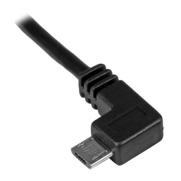 StarTech.com Left Angle Micro USB Cable � 1 ft / 0.5m � 90 degree � USB Cord � USB Charger Cable � USB to Micro USB Cable (USBAUB50CMLA)