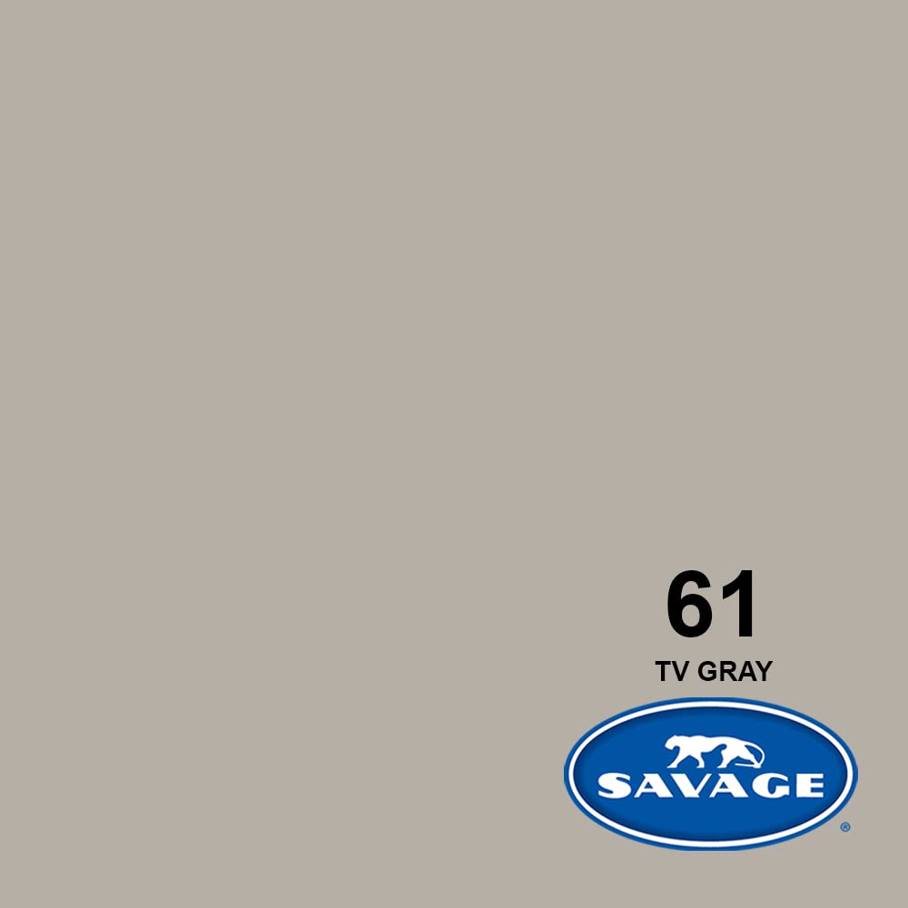 Savage Seamless Paper Photography Backdrop   Color #61 Tv Gray, Size 107 Inches Wide X 36 Feet Long, Backdrop For Youtube Videos, Streaming, Interviews And Portraits   Made In Usa