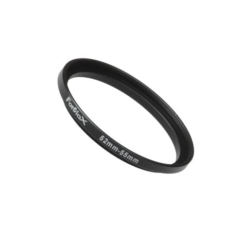 Fotodiox Metal Step Up Ring, Anodized Black Metal 52mm-55mm, 52-55 mm