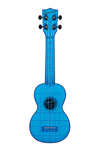 Kala Brand Music Co. The Waterman Sea Glass Collection, 4 String Ukulele, Right, Cobalt Blue, Soprano (Ka Wmt Bl S)