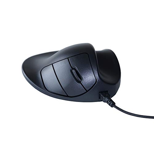 Hippus S2Wb Lc Wired Light Click Handshoe Mouse (Right Hand, Small, Black)