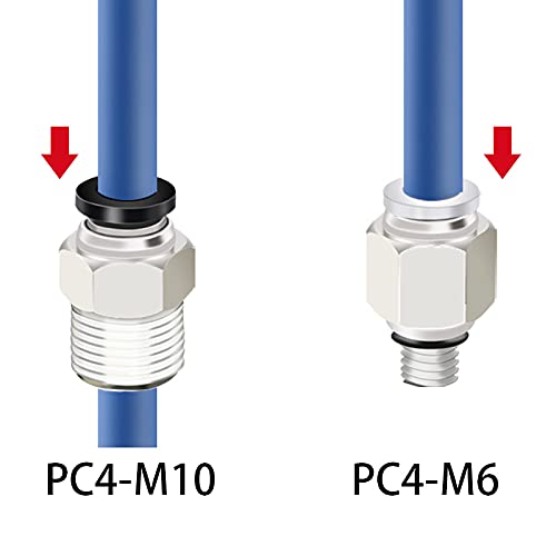 Unitak3D Bowden Tube Connectors Pc4 M6 Bowden Extruder Couplers For Ender V2 Ender 3 Pro Cr10 I3 Mega Chiron Series 3D Printers(