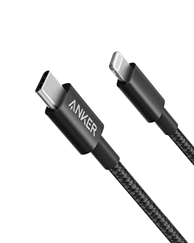 Anker Iphone Fast Charging Cable   6Ft Nylon Usb C To Lightning Cord, Mfi Certified For Iphone 13, 13 Pro, 12 Pro Max, 12, 11, X