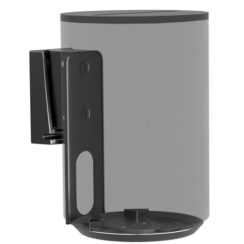 PUTORSEN Speaker Wall Mount for Sonos Era 100,Tilt & Swivel Speaker Shelf Bracket for Better Audio Enjoyment,Cable Management,Hold up to 6.6lbs (1 Pack Black)