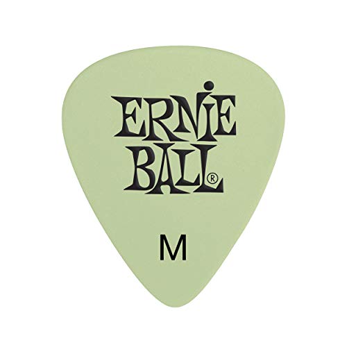 Ernie Ball Guitar Picks, Medium, Super Glow, 12 Pack (P09225)
