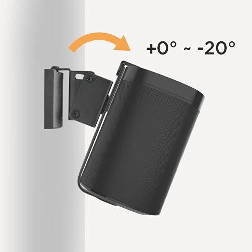 Mount Plus SB631 Pair Adjustable Speaker Wall Mount for SONOS One, One SL and Play:1 | Low Profile | Adjustable Tilt, Swivel, Rotate Speaker Mount for Best Audio (2 Pack White)