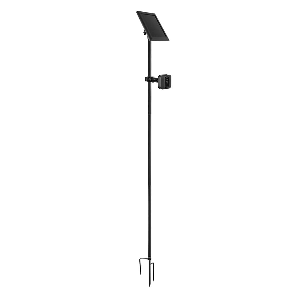 Holicfun 2 In 1 Ground Stake Mount Stand For Outdoor Security Cameras And Solar Panels, Universally Compatible With Ring, Blink,