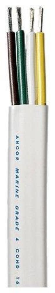 Ancor 154030 Marine Grade Electrical Flat Trailer Tinned Boat Cable (16-Gauge, 300-Feet), Yellow,Green,White,WBHDWB000NV2H16