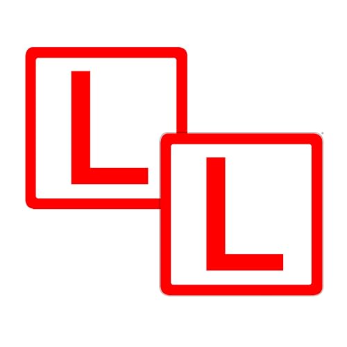 Learner Driver L Sign Sticker, For Windshield Inside, 15X15 Cm, Pack Of 2