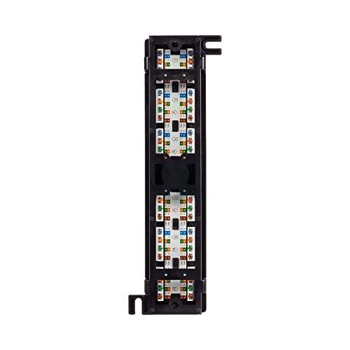 Navepoint 12 Port Cat5E Utp Unsheilded Mini Patch Panel With Wallmount Bracket Included Black