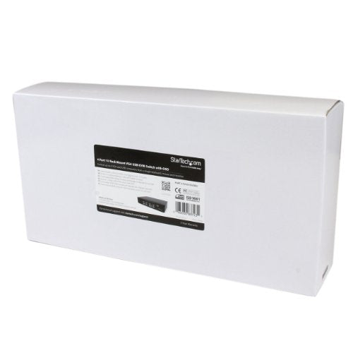 Startech.Com 4 Port Usb Kvm Swith With Osd   Taa Compliant   1U Rack Mountable Vga Kvm Switch (Sv431Dusbu), Black