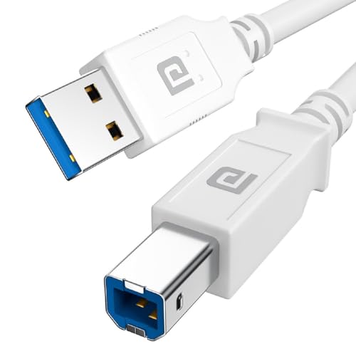 Portronics Printlink 1.5 Printer Cable With Usb TypeA To Usb TypeB Male Connectors, 1.5 Meters / 5 Ft Long, HighSpeed Transfe