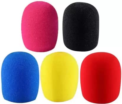 Studio Microphone Foam Mic Shield Cover Mic Foam (5 Pcs) Studio Microphone Foam Mic Shield Cover Mic Foam (Multicolor)