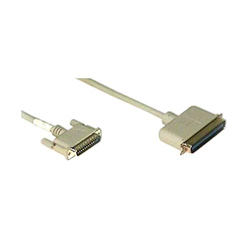 IEC SCSI Cable DB25 Male to Centronics 50 Male 3 Foot Compatible with Apple Products Mac, Macintosh, and Mac+ Computers