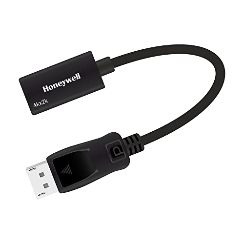 Honeywell Display Port To Hdmi Adapter, 4K 3D Resolution With Surround Sound Audio Support, MaleFemale Adapter, Compatible With