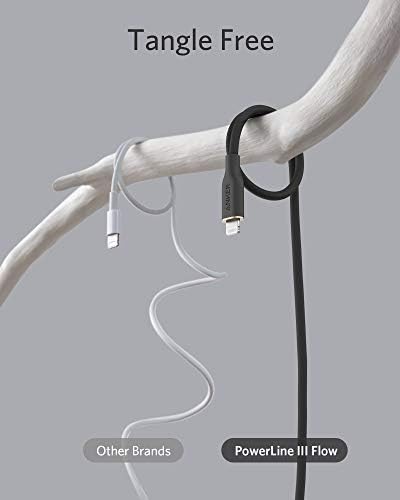 Anker Usb C To Lightning Cable, 641 Cable (Midnight Black, 6Ft), Mfi Certified, Powerline Iii Flow Silicone Fast Charging Cable