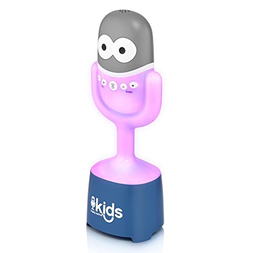 Singing Machine Kids Sm Kids Smk445 Mic Guy Bt Spkr Wrls Mic Glo Lght, White, 4+