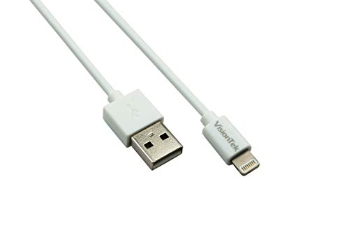 Visiontek Lightning To Usb 2 Meter Mfi Cable, White   900863