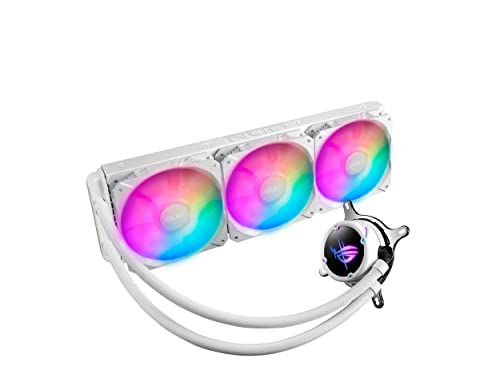 Asus Rog Strix Lc Ii 360 Argb White Edition All In One Aio Liquid Cpu Cooler 360Mm Radiator, Intel Lga1700, 115X/2066 And Amd Am