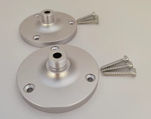 2Pks Microphone Flange Mount,Goose Neck Microphone Holder,Wall Mount Microphone Stand, 5/8 Male,Ideal For Various Mounting Devic