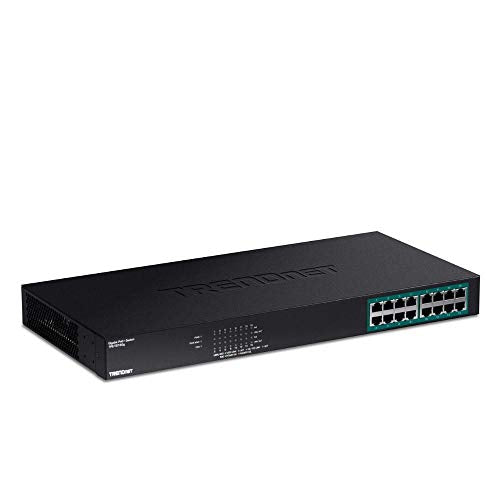 Trendnet 16 Port Gigabit Poe+ Switch, 16 X Gigabit Poe+ Ports, 246W Poe Power Budget, 32 Gbps Switching Capacity, Desktop Switch