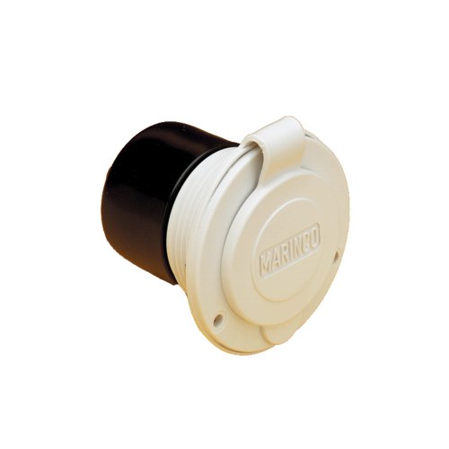Marinco 150Bbiw Marine On Board Charger Inlet (15 Amp, 125 Volt, White)