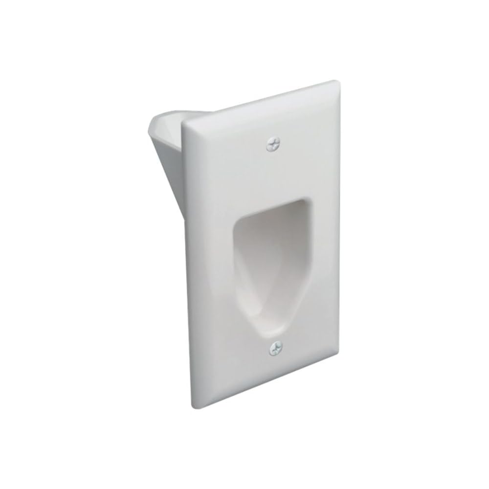 Low Voltage Cable Wall Plate - White