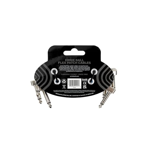 Ernie Ball Flex Patch Cable 3In   Blue   3 Pack