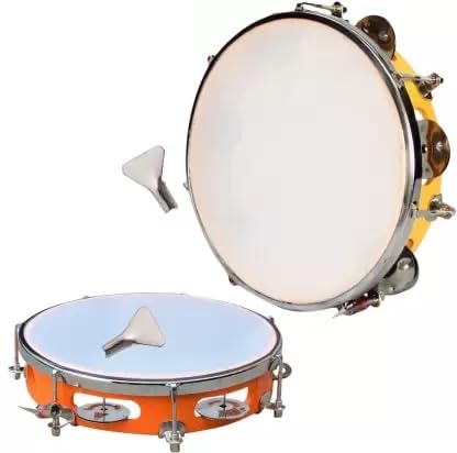 SPEHUB 25.4 cm With Head Tambourine (Plastic) Pack of 2