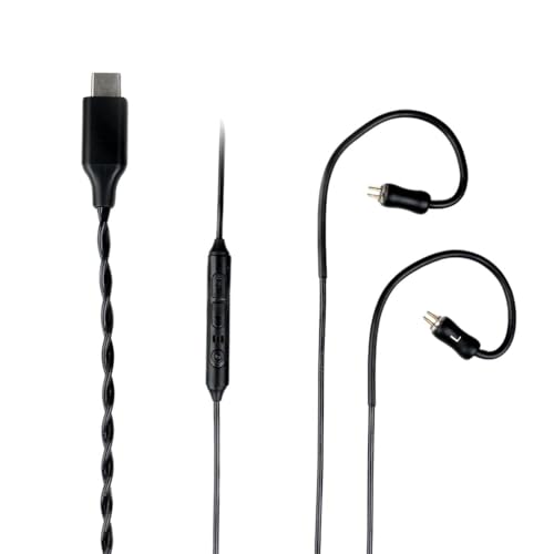 Audiocular C05 TypeC Iem Upgrade Cable With Cx31988 Dac, 2Pin 0.78Mm Connector, SilverPlated, Hd Microphone, Compatible With