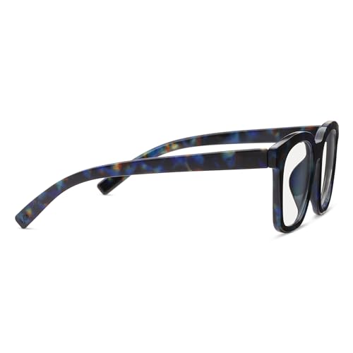 Peepers By Peeperspecs Womens To The Max Oversized Soft Square Blue Light Blocking Glasses, Cobalt Tortoise, +3.50 + 3.5