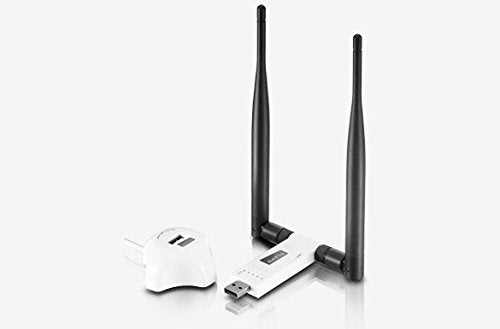 Netis Wireless N 300Mbps Long-Range Usb Adapter With Two 5Dbi Antennas And Usb 2.0 Cradle (Wf-2116), 300 Mbps High Gain