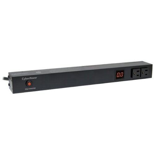 Cyberpower Pdu15M2F8R Metered Pdu, 100 125V/15A, 10 Outlets, 1U Rackmount, Black