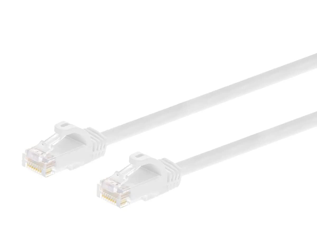 Monoprice Cat6 3Ft White 12 Pk Patch Cable Utp 24Awg 550Mhz Pure Bare Copper Snagless Rj45 Flexboot Series Ethernet Cable