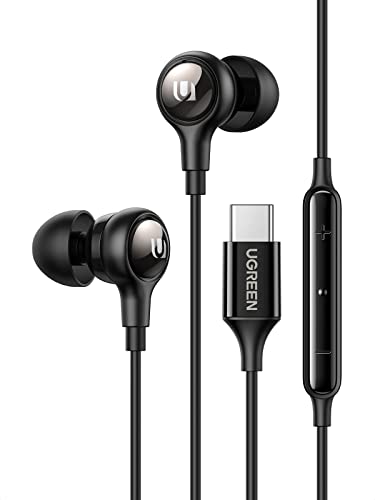 Ugreen Usb C Earphones, Wired Headphones With Volume Control Noise Cancelling, Hifi Stereo Wired Earbuds Compatible With Iphone