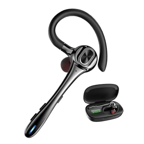 Bluetooth Headset Wireless Earpiece Single Ear Earphones for iOS Android