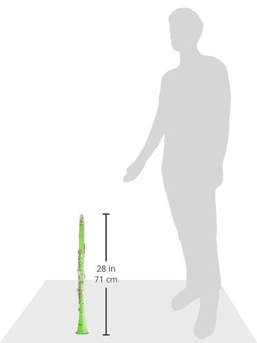 Merano Wd401Gr B Flat Green/Silver Clarinet With Carrying Case, Mouth Piece, Screwdriver, Reed And Cap