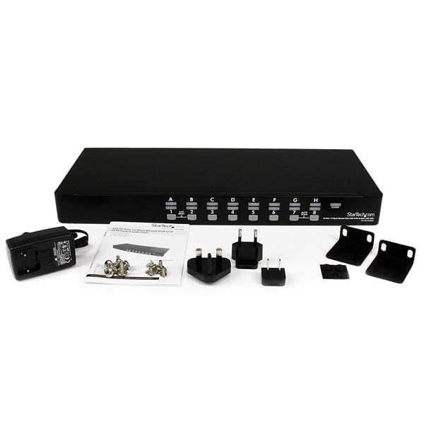 Startech.Com 16 Port 1U Rackmount Usb Kvm Switch With Osd (Sv1631Dusbu),Black