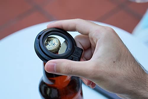 Stm Magloop - Designed For Magsafe Iphone - Magnetic 3-In-1 Accessory - Finger Loop Grip, Kickstand And Bottle Opener - Black (S