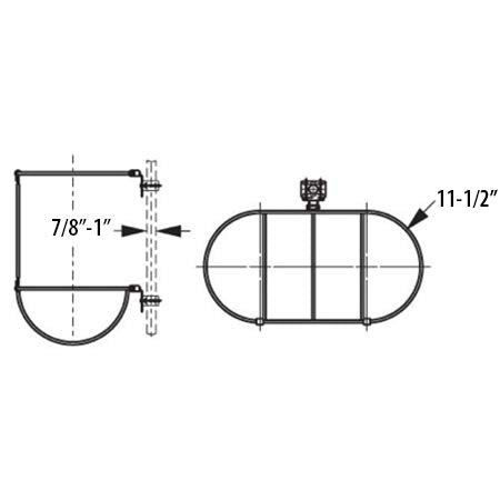Double Fender Holder For 9''   11'' Diameter Fenders