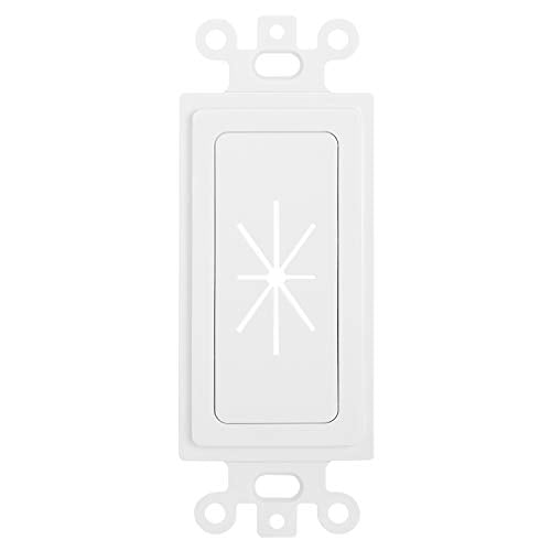 Cmple     Decora Wall Plate 1 Gang Insert With Flexible Opening Single Gang Decor Wall Plate   White