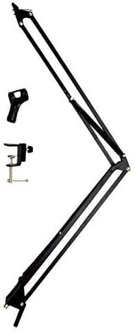Chromacast Pro Series 28 Scissors Arm Adjustable Microphone Desk Stand With Boom Suspension, Includes Mic Clip (Cc-Sdmic-Stand-2