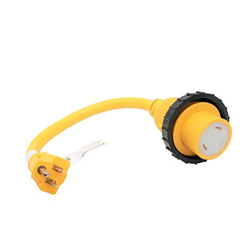 Parkworld 691968A Shore Power Adapter Cord Household 15A Male 5 15P To L5 30R Rv/Camper/Marine 30A Female With Locking Ring (1.5
