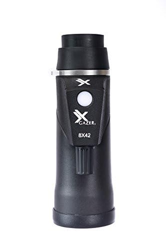 Xgazer Optics 8X42 Compass & Rangefinder Monocular Telescope |Waterproof & Compact With Retractable Eyepiece|Night & Day Zoom Sc